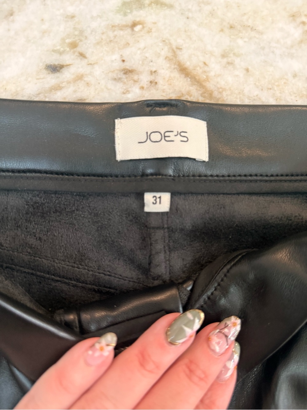 Joe's Jeans Black Faux Leather Pants